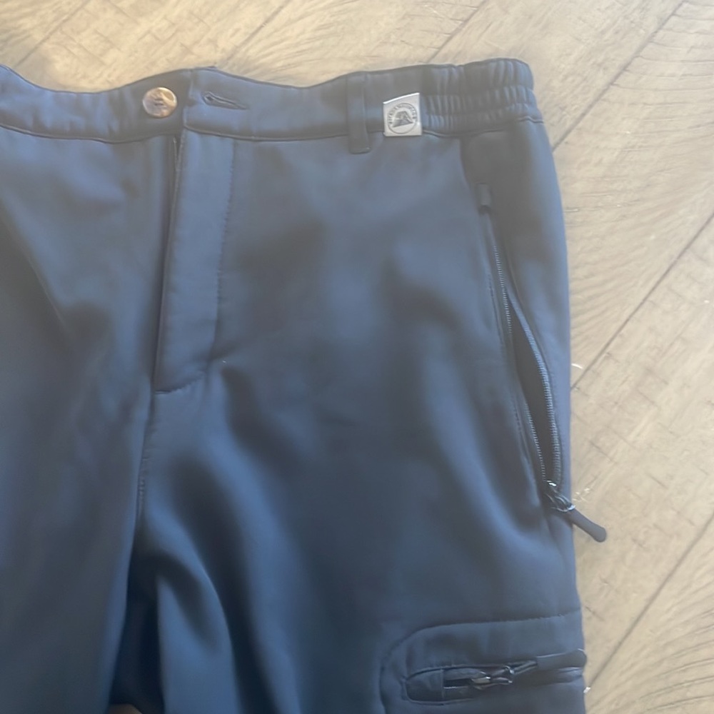 Men’s Black Fleece Lined Water-Resistant Hiking/outdoor pants - black - Sz L